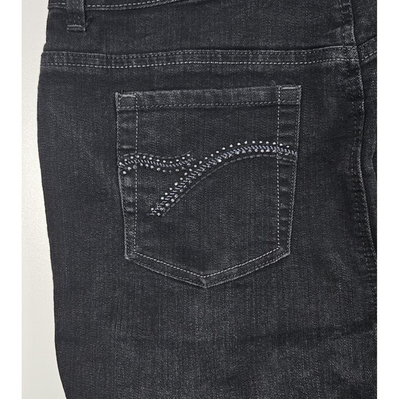 Women’s Gloria Vanderbilt Amanda Drk Wash Jean Skirt W/Sequin - Size 8 C141 - Picture 4 of 7
